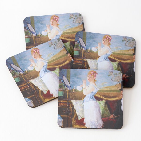 Item preview, Coquette Nana - Manet Impressionist Art Parody with Pink Bow designed and sold by Open Canvas.