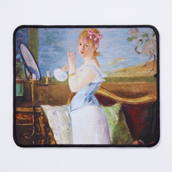 Item preview, Coquette Nana - Manet Impressionist Art Parody with Pink Bow designed and sold by Open Canvas.