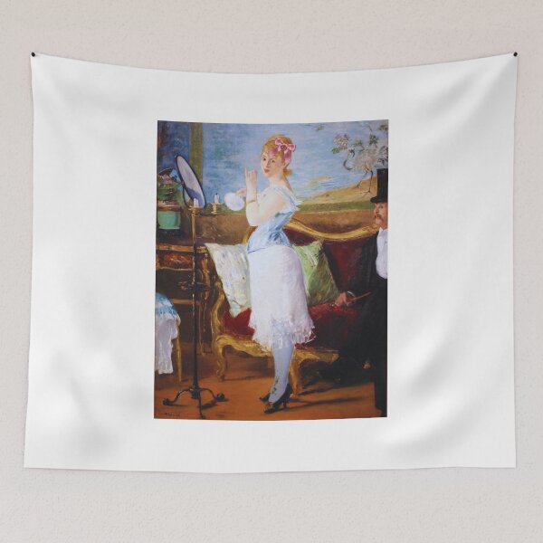 Item preview, Coquette Nana - Manet Impressionist Art Parody with Pink Bow designed and sold by Open Canvas.