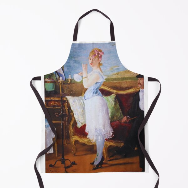 Item preview, Coquette Nana - Manet Impressionist Art Parody with Pink Bow designed and sold by Open Canvas.