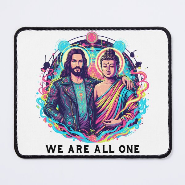 Item preview, We Are All One Jesus and Buddha Spiritual Unity designed and sold by DrawHandArt.