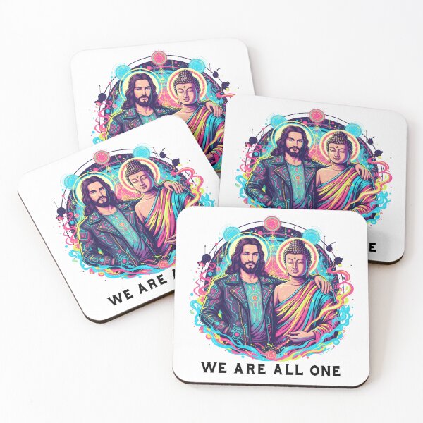 Item preview, We Are All One Jesus and Buddha Spiritual Unity  designed and sold by DrawHandArt.