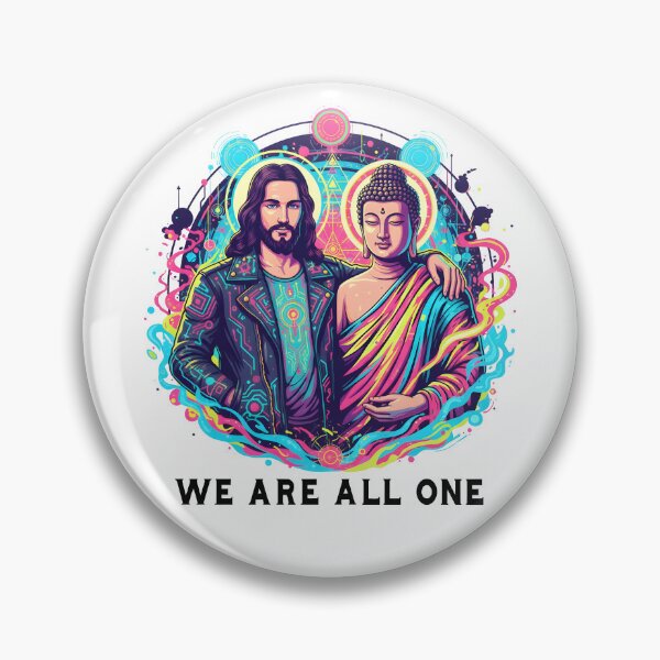 Item preview, We Are All One Jesus and Buddha Spiritual Unity  designed and sold by DrawHandArt.