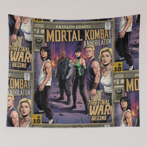 Item preview, Mortal Kombat Annihilation Vintage Comic Cover Art #3 designed and sold by Back2Collage.