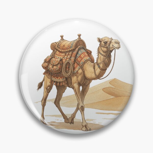Item preview, Desert Caravan – Vintage Illustration of a Nomad and His Camel designed and sold by ATLANTICSHOOP.