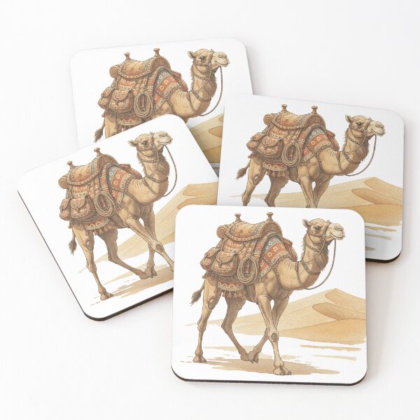 Item preview, Desert Caravan – Vintage Illustration of a Nomad and His Camel designed and sold by ATLANTICSHOOP.