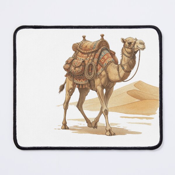 Item preview, Desert Caravan – Vintage Illustration of a Nomad and His Camel designed and sold by ATLANTICSHOOP.