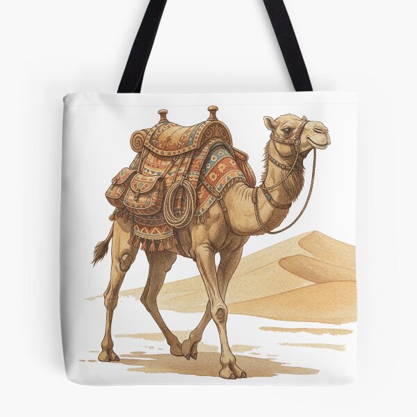 Item preview, Desert Caravan – Vintage Illustration of a Nomad and His Camel designed and sold by ATLANTICSHOOP.