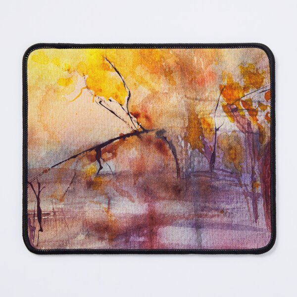 Item preview, Autumn nature abstract landscape handdrawn designed and sold by AhArtMe.