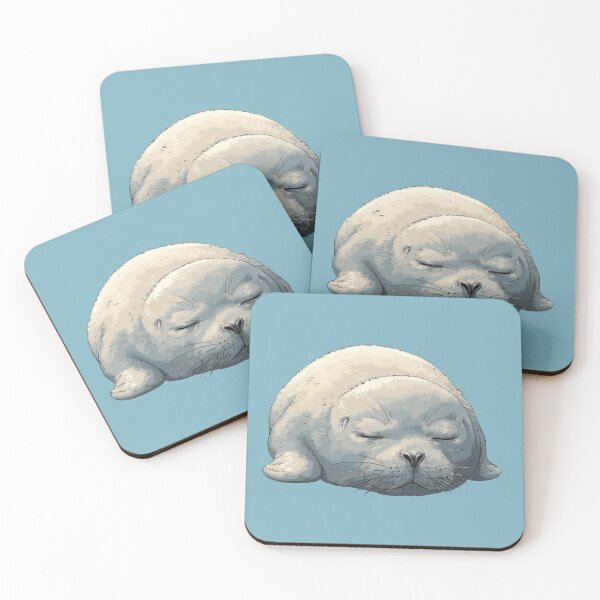 Artikelvorschau, Schlafende Baby-Robbe – Süßer Minimal-Cartoon Meeresbewohner entworfen und verkauft von Meiersbeste.