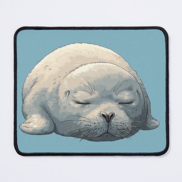 Item preview, Sleeping Baby Seal – Cute Minimal Cartoon Sea Creature designed and sold by Meiersbeste.