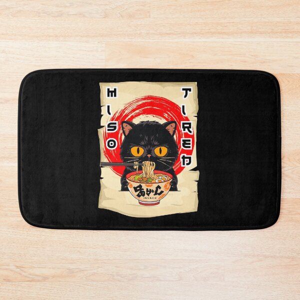 Item preview, Funny Cat Miso Tired Japanese Art Ramen Lover designed and sold by Zayavca.