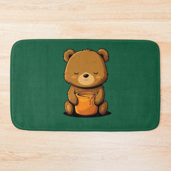 Item preview, Sleeping bear cub with honey pot – Cute cartoon animal motif designed and sold by Meiersbeste.