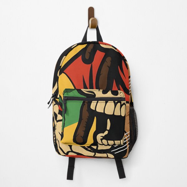 Item preview, Rasta Reggae Skeleton Guitar Gift - Musical Peace Vibes Art designed and sold by DrawHandArt.