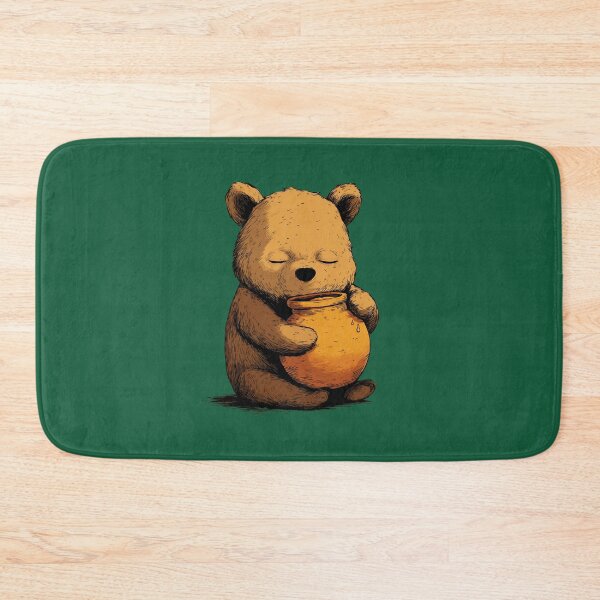 Item preview, Sleeping bear cub with a jar of honey – Cute cartoon illustration designed and sold by Meiersbeste.
