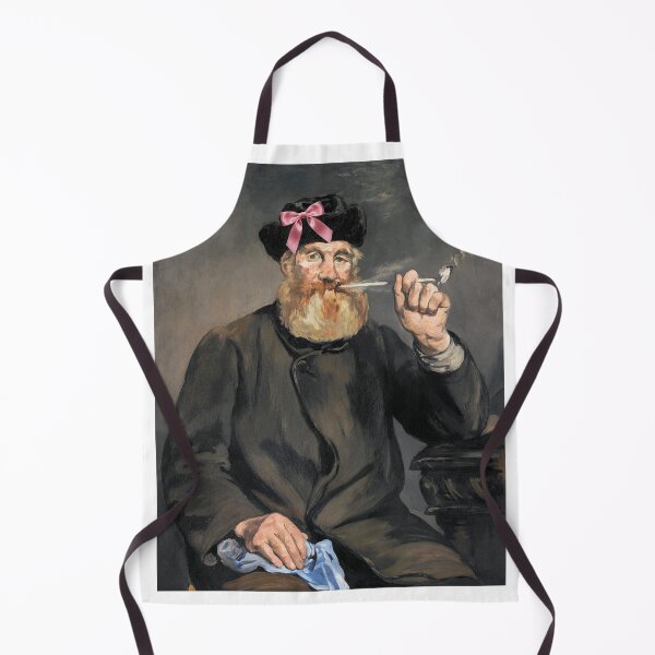 Item preview, Coquette The Smoker - Manet Realism Art Parody with Pink Bow designed and sold by Open Canvas.