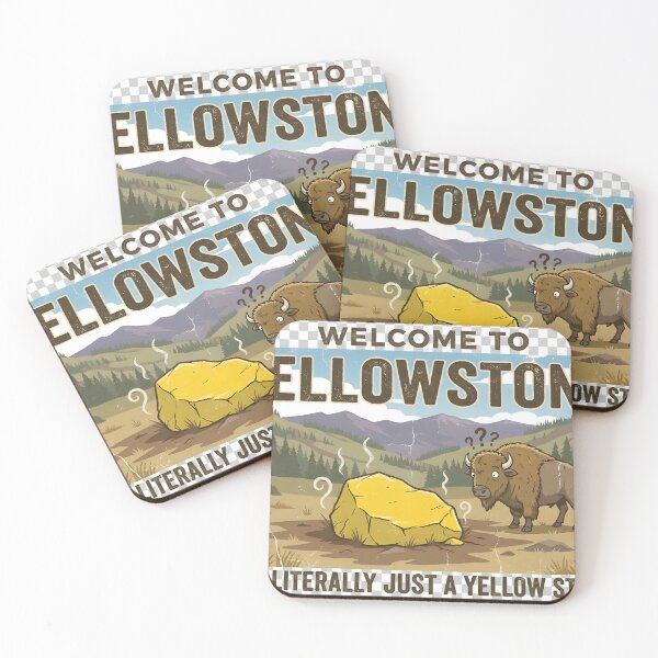 Item preview, Yellowstone, yellow, stone, buffalo, joke, funny  designed and sold by Art&Funny.