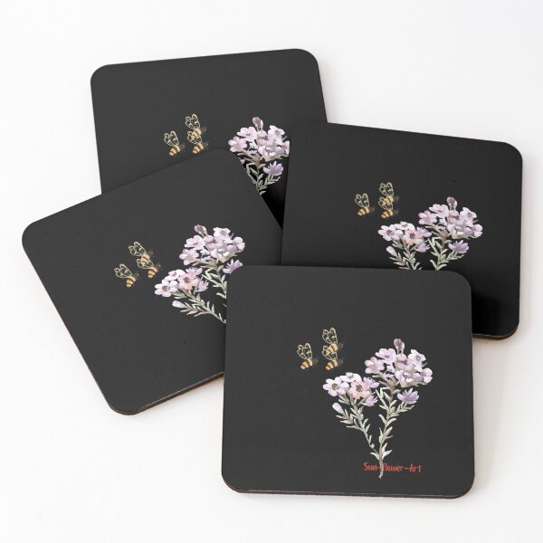 Item preview, Golden Bees & Lavender Blooms - Minimalist Botanical Illustration designed and sold by Sun-Flower-Art.