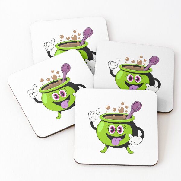Item preview, Cute Witch Cauldron Cartoon – Funny Halloween Magic Pot Character designed and sold by Horrify.