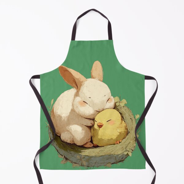 Item preview, Cuddly bunny & chick in nest – Sweet Easter illustration designed and sold by Meiersbeste.