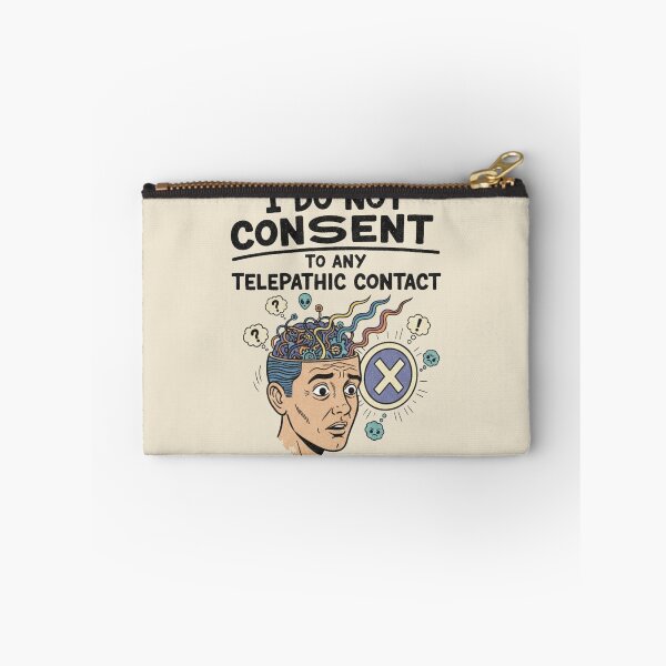 Item preview, I Do Not Consent To Any Telepathic Contact Retro Art designed and sold by Pixel & Beyond.