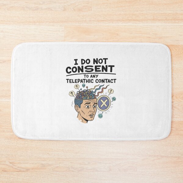Item preview, I Do Not Consent To Any Telepathic Contact Retro Art designed and sold by Pixel & Beyond.