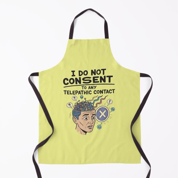 Item preview, I Do Not Consent To Any Telepathic Contact Retro Art designed and sold by Pixel & Beyond.