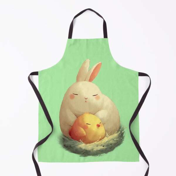 Item preview, Sleeping rabbit and chicks in the nest – Sweet watercolor designed and sold by Meiersbeste.