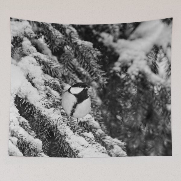 Item preview, Wintertit. Great tit 2025 bw designed and sold by Jouko Lehto Photography.
