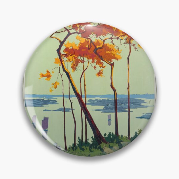 Item preview, Golfe du Morbihan Coastal Landscape With Trees Sailboats Travel Poster : Vintage Artwork designed and sold by artofuniverse.