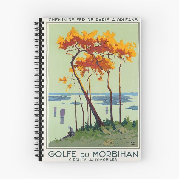 Item preview, Golfe du Morbihan Coastal Landscape With Trees Sailboats Travel Poster : Vintage Artwork designed and sold by artofuniverse.