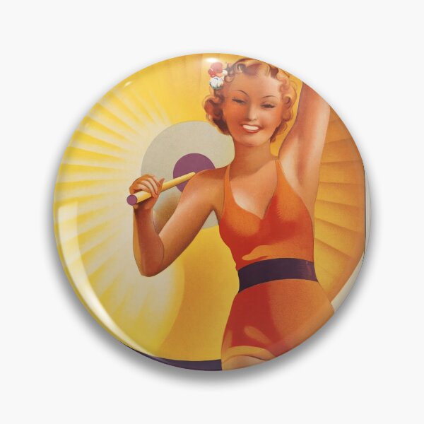 Item preview, Oostende Smiling Woman With Parasol Beach Resort Travel Poster : Vintage designed and sold by artofuniverse.