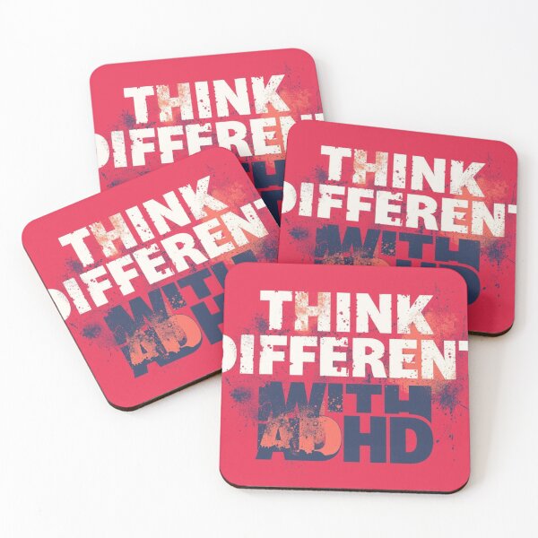 Item preview, Think Different with ADHD Inspirational Quote Art designed and sold by KRYO ARTS.