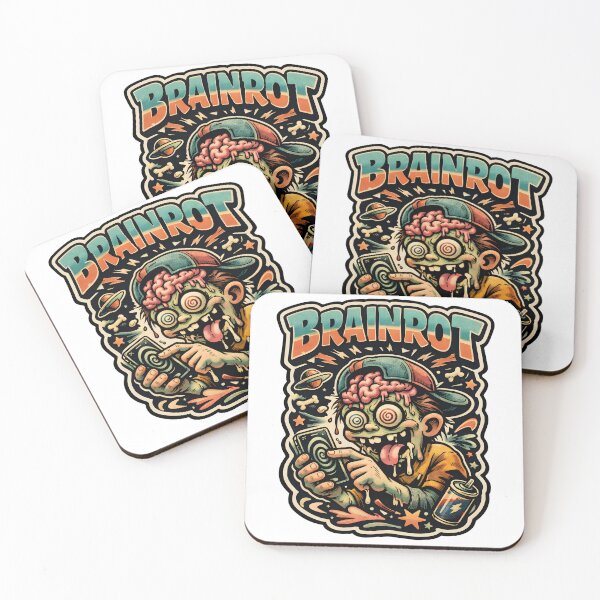 Item preview, Brainrot Funny Gen Z Internet Slang Meme - Social Media Addiction Zombie Art - Edgy Retro Aesthetic Brain Melting Graphic for Stickers T-Shirts Hoodies and Alternative Room Wall Decor designed and sold by Vivaan Studio.