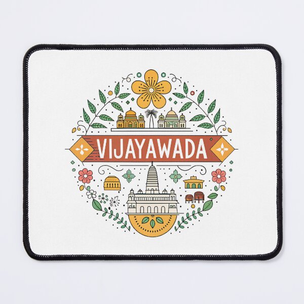 Item preview, Vijayawada Telugu Typography Design | City Pride Minimal Art designed and sold by VividOrganica.