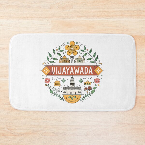 Item preview, Vijayawada Telugu Typography Design | City Pride Minimal Art designed and sold by VividOrganica.