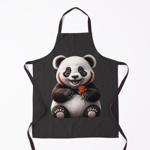 Item preview, Cute Panda with Rose – Romantic Kawaii Animal Illustration designed and sold by hallwell.