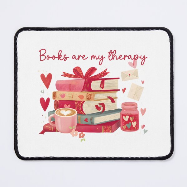 Item preview, Books Are My Therapy – Cozy Book Lover Coffee Illustration designed and sold by Happy'CLICK'.