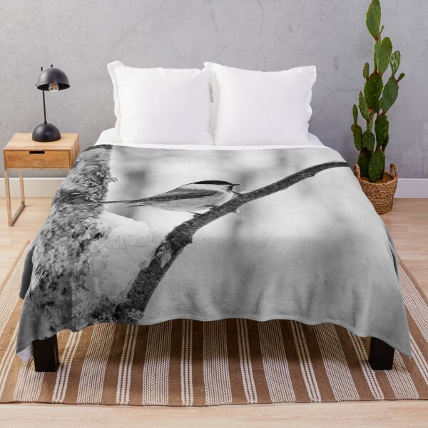 Item preview, Willow tit with some fresh snow bw designed and sold by Jouko Lehto Photography.