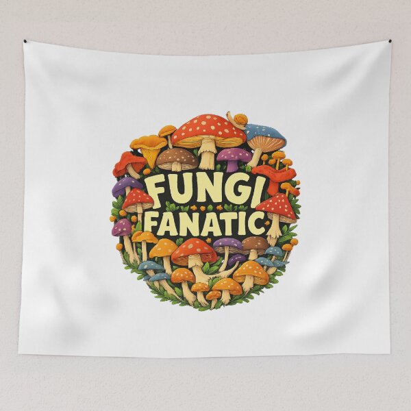 Item preview, Fungi Fanatic Mushroom Lover Nature Art Forager  designed and sold by The Junto Shop.