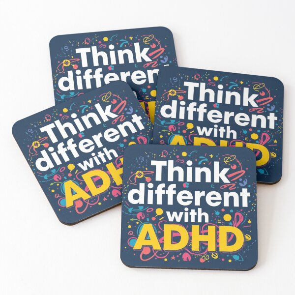 Item preview, Think Different with ADHD Inspirational Quote Art ver. 2 designed and sold by KRYO ARTS.