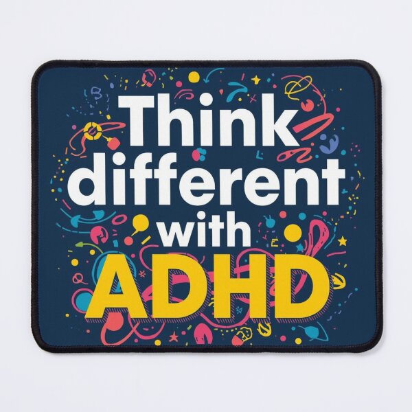 Item preview, Think Different with ADHD Inspirational Quote Art ver. 2 designed and sold by KRYO ARTS.
