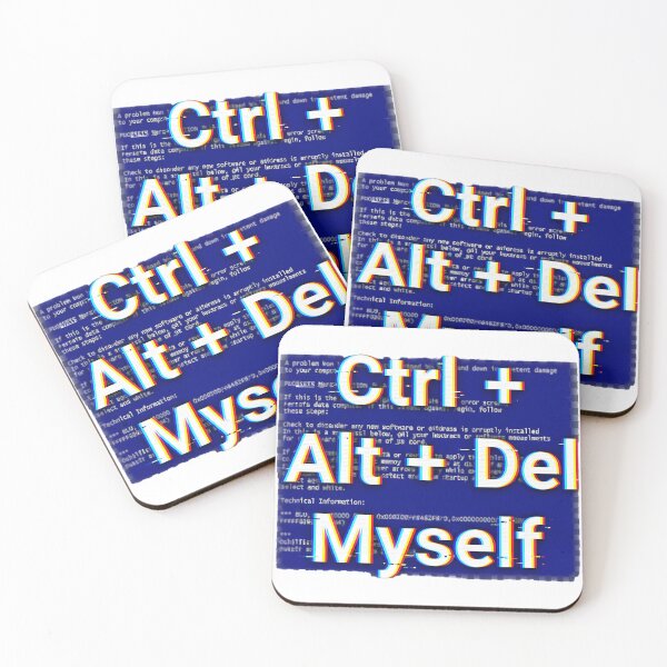 Item preview, Ctrl Alt Del Myself - Funny Tech Glitch Aesthetic designed and sold by uniqueworkz.