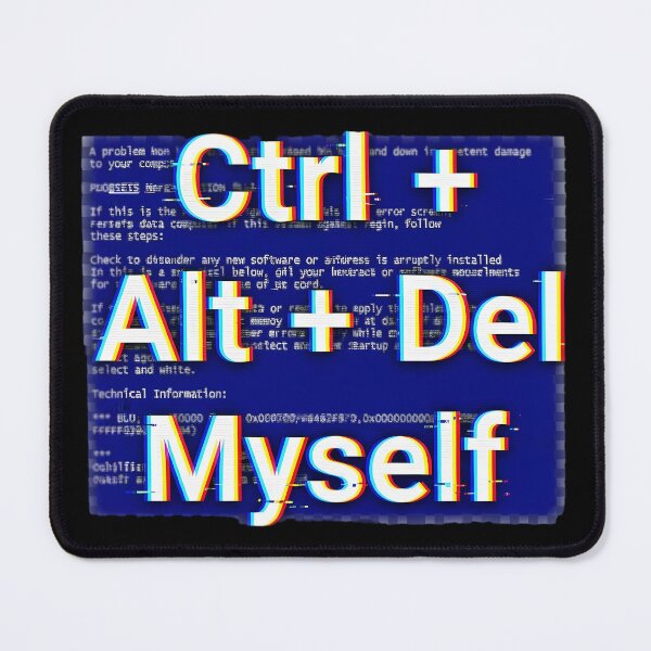 Item preview, Ctrl Alt Del Myself - Funny Tech Glitch Aesthetic designed and sold by uniqueworkz.