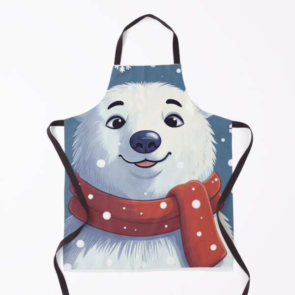 Item preview, A cute polar bear wearing a red scarf, paired with a winter-appropriate hooded sweatshirt. designed and sold by ErguCreative.