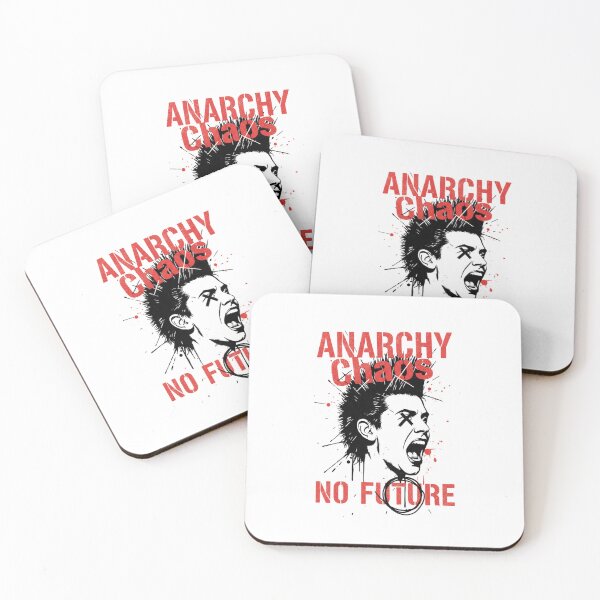 Item preview, Anarchy Chaos No Future — Edgy Punk Rock Screaming Portrait Illustration designed and sold by Colorful-Garden.