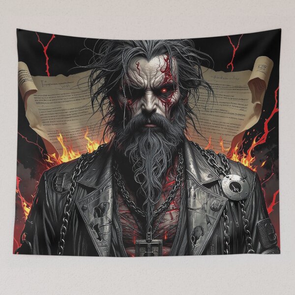 Item preview, Bloodmarked Contractor with Burning Scrolls designed and sold by Insomnia Art Designs.