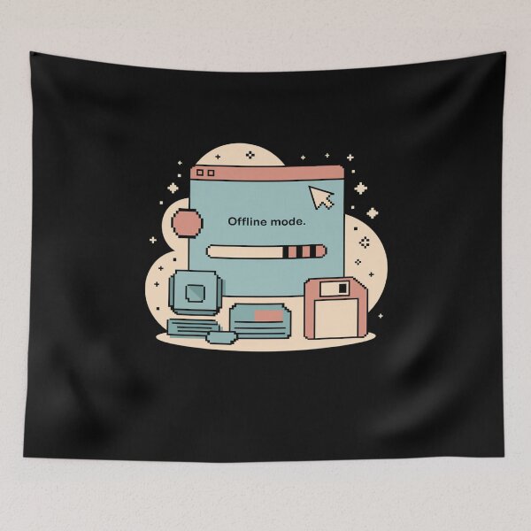 Item preview, Offline Mode Retro Web Pixel designed and sold by MooonTees.