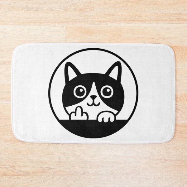 Item preview, Cat Middle Finger Funny Rude Humour designed and sold by KittyCatPrintThat.