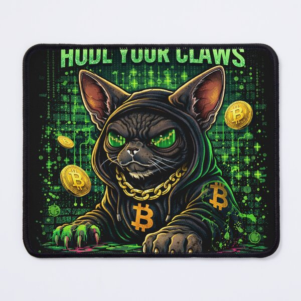 Item preview, HODL Your Claws – Crypto Sphynx designed and sold by Furvisors.